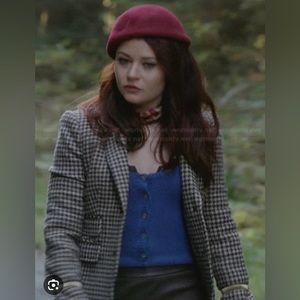 J Crew Schoolboy Houndstooth Wool Blazer Jacket ASO Belle OUAT Once Upon A time